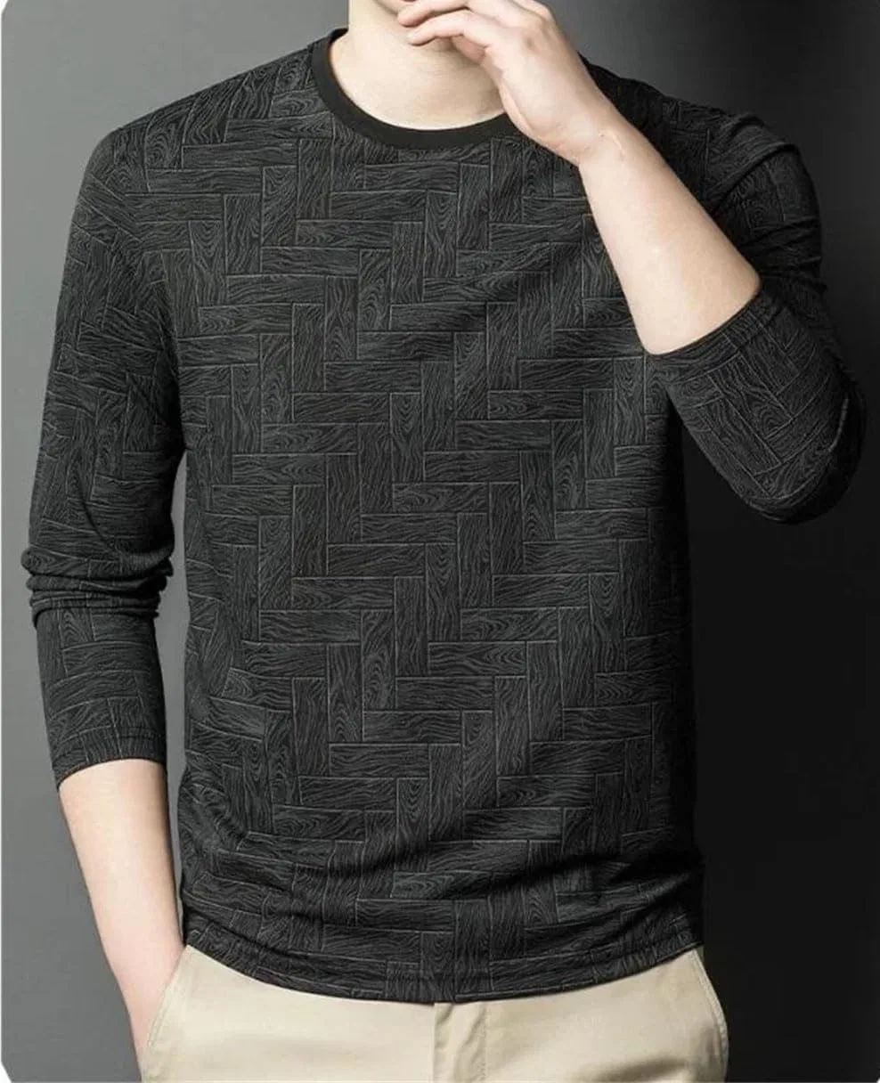 Мужская slim-fit футболка с длинным рукавом, Gray — фото 3