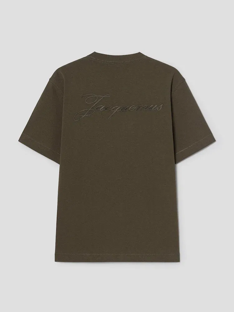 Футболка с логотипом Le Tshirt Logo JACQUEMUS, Khaki — фото 2