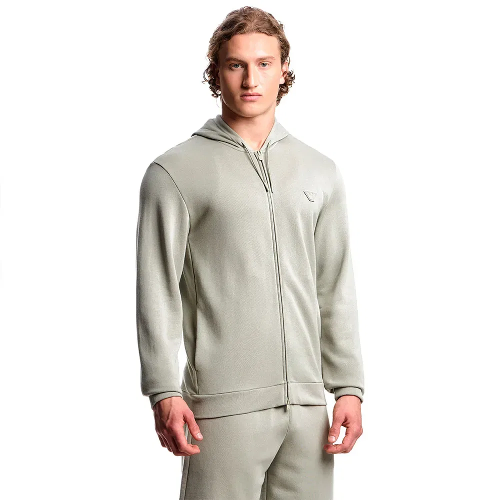 Худи на молнии Emporio Armani, бежевый