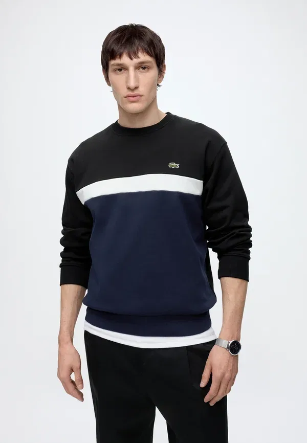 Толстовка Lacoste, Однотонная, черный/темно-синий — фото 4