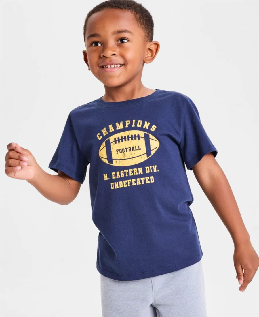 Футболка с принтом футбольного мяча, модель Champions Epic Threads, Navy Nautical