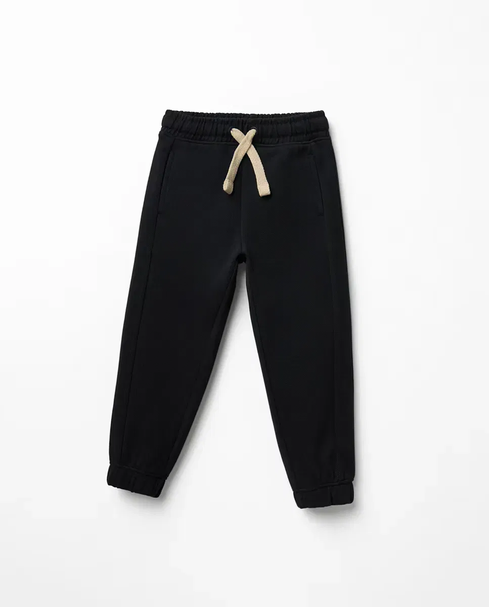 Детские штаны из футера с пике Sfera, Negro