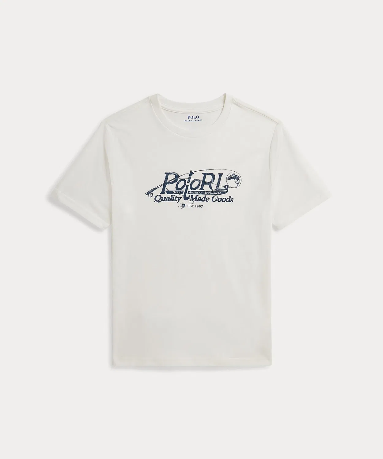 Детская футболка с принтом Polo RL Quality Made Goods POLO RALPH LAUREN CHILDRENSWEAR, Белый