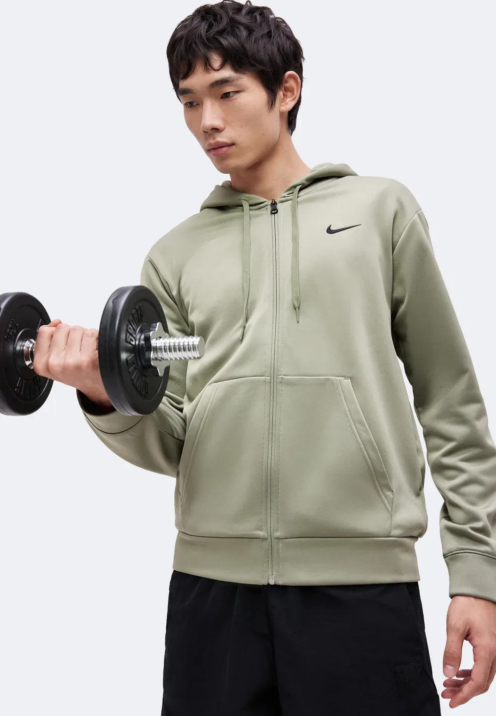 Flex - толстовка на молнии Nike Performance, Light Army/Black — фото 4