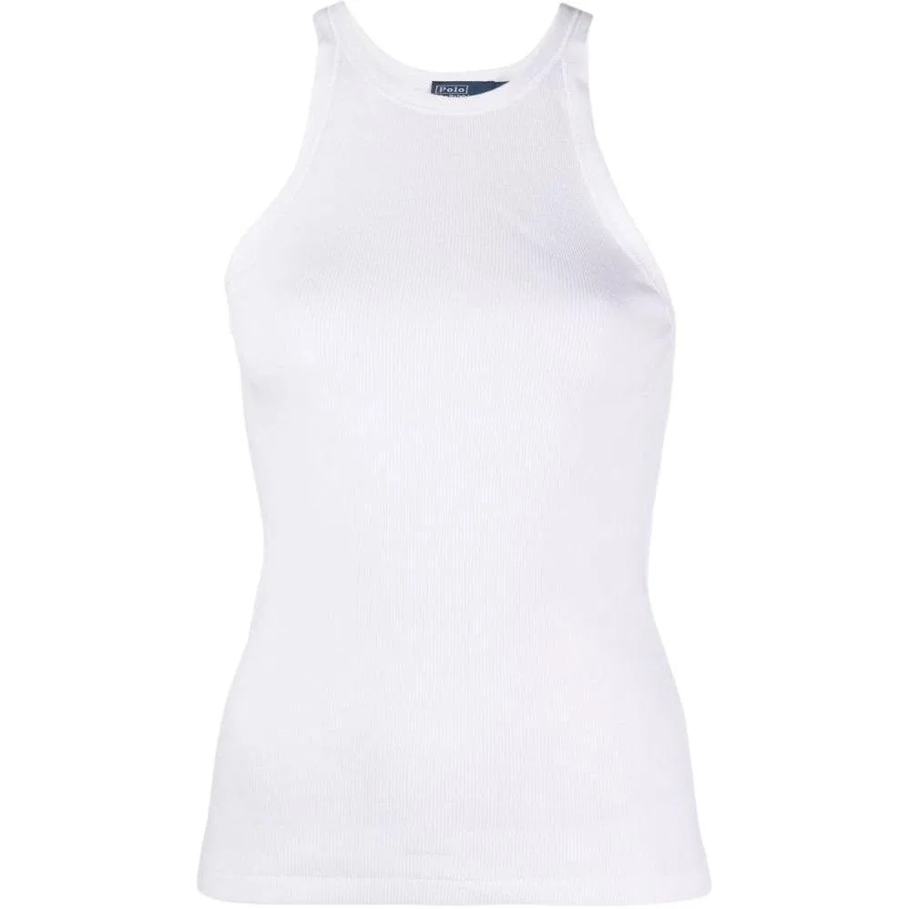 Женская майка без рукавов с рифленой текстурой Polo Ralph Lauren, White