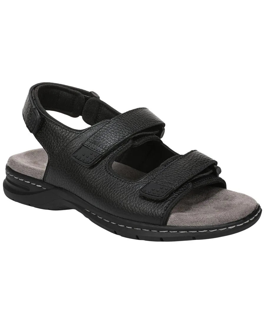 Мужские сандалии Gavin с открытой пяткой Dr. Scholl's, черный leather