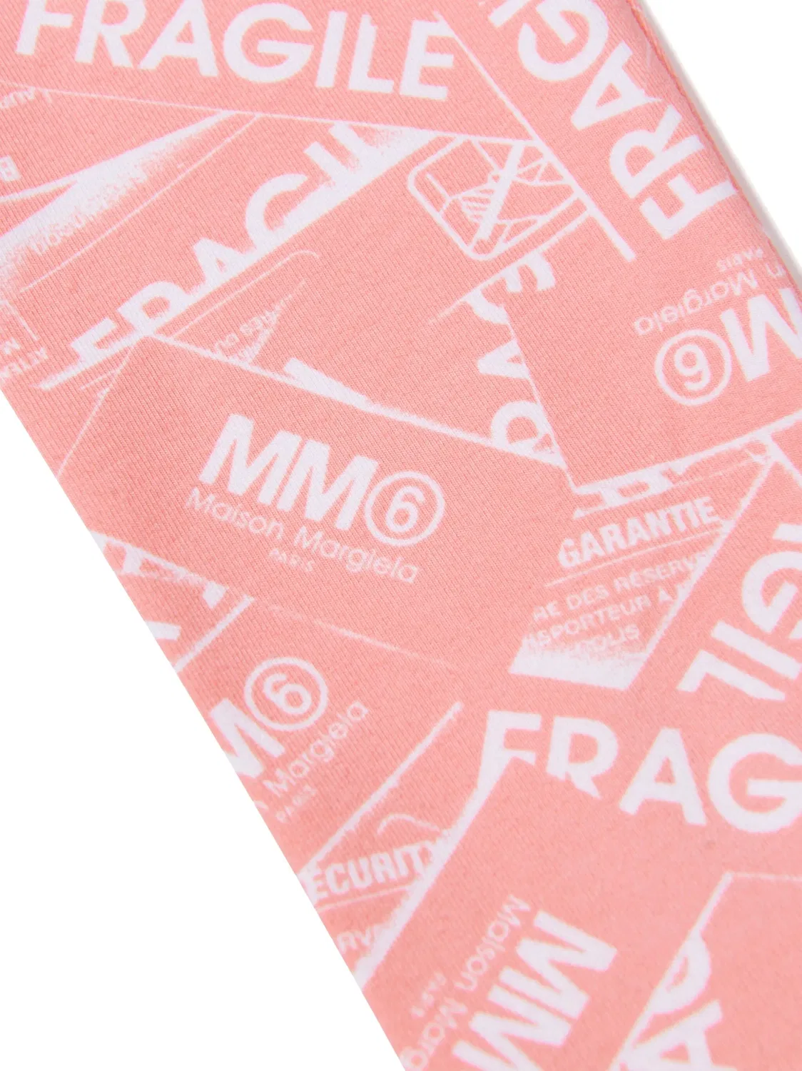 Штаны из хлопкового микса с логотипом MM6 Maison Margiela, розовый — фото 3