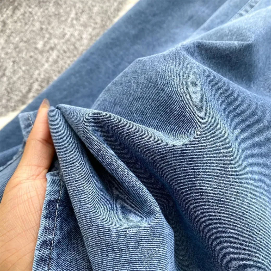 Женское винтажное джинсовое платье с вышивкой, Blue — фото 2