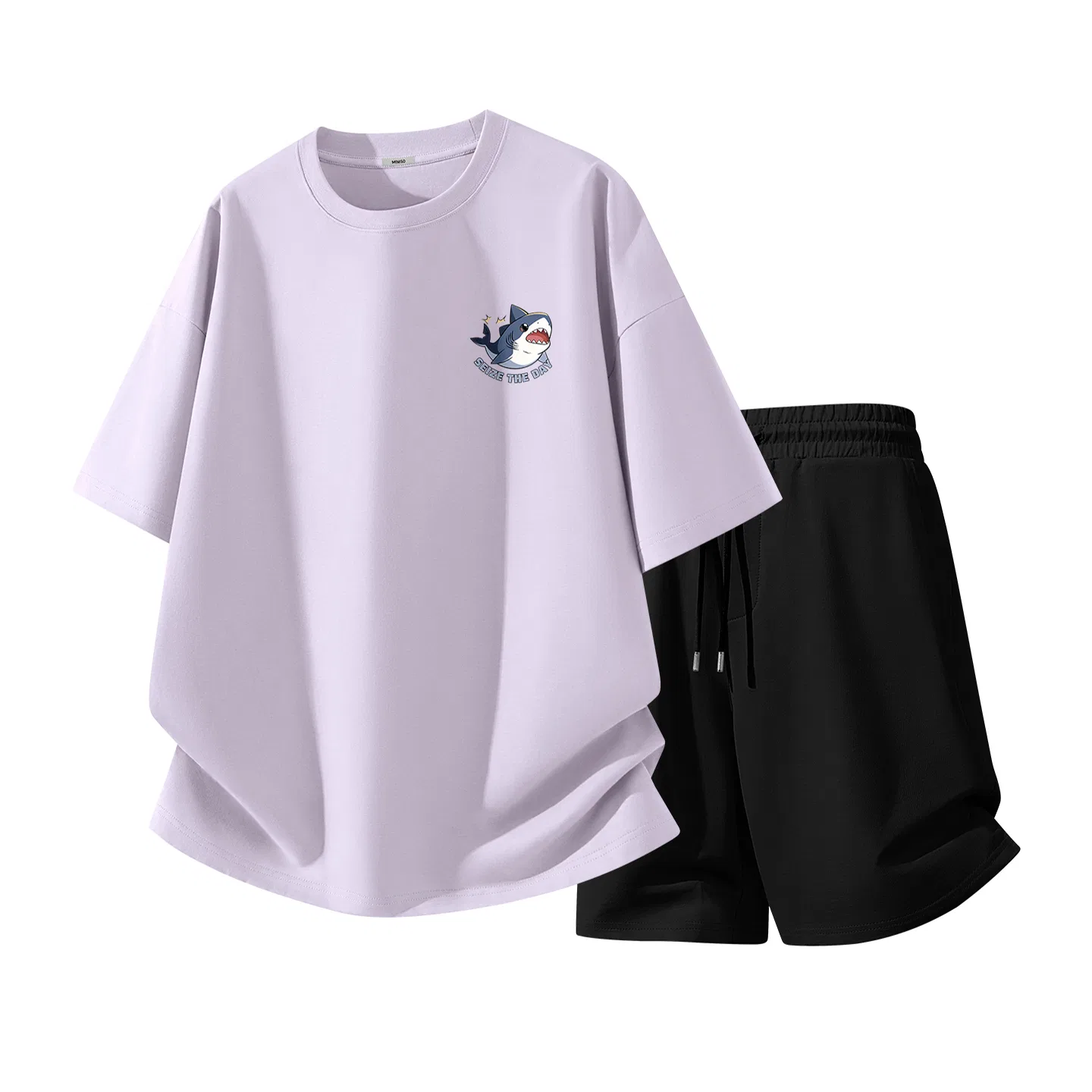 Детский комплект спортивной одежды Хлопковый MINISO, Light Purple Black