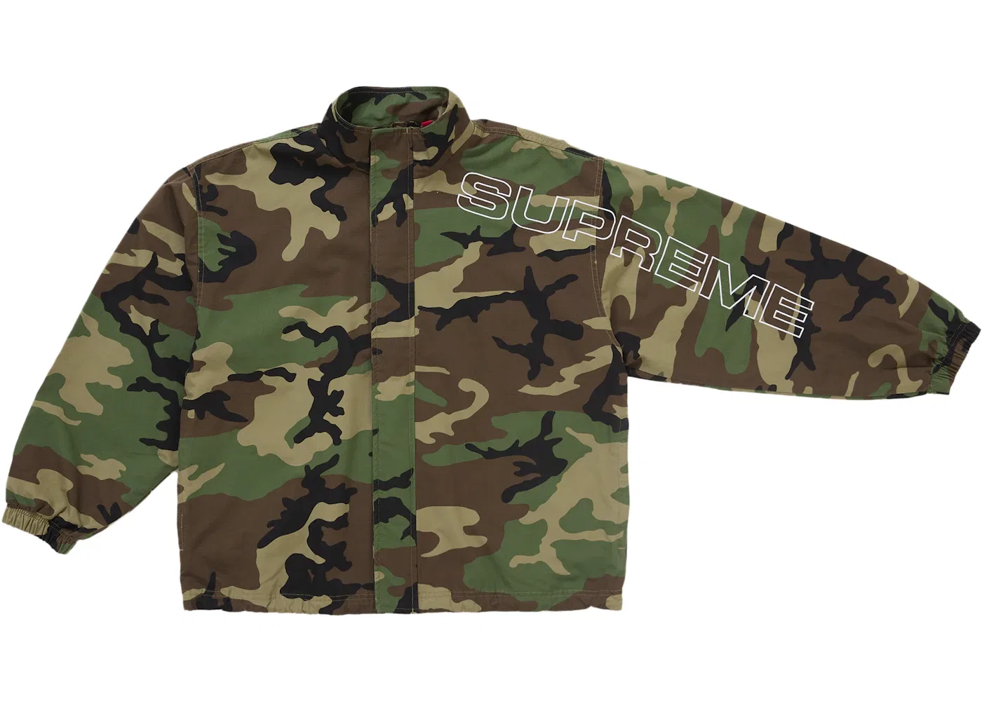 Мужская куртка из рипстопа с вышивкой Supreme Spellout, Woodland Camo — фото 2