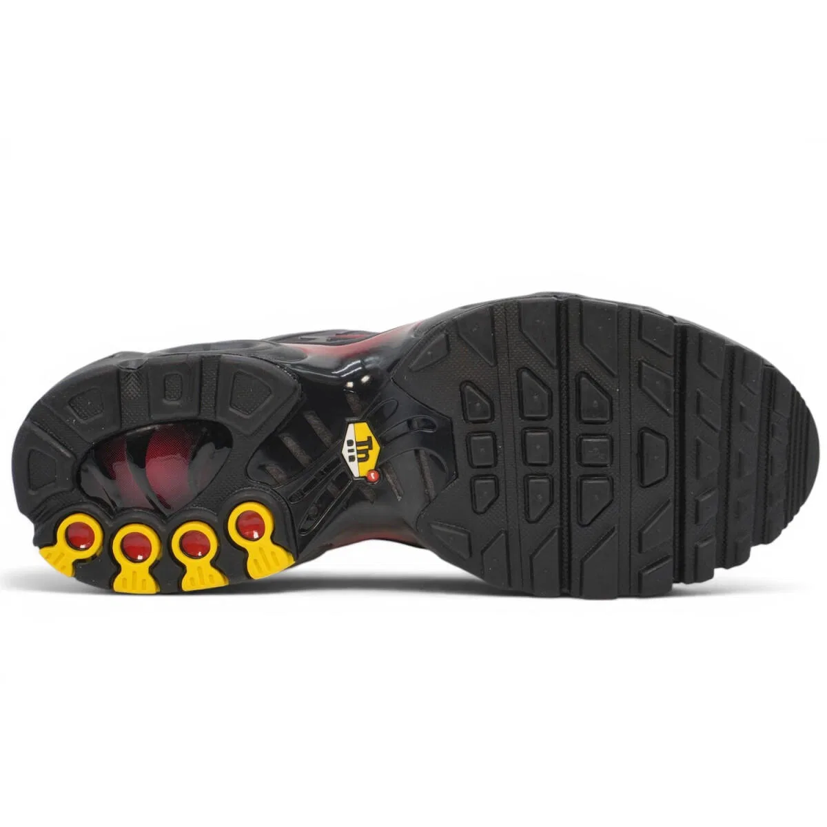 Детские кроссовки с Tuned Air Nike Air Max Plus TN, Schwarz Team Crimson — фото 3