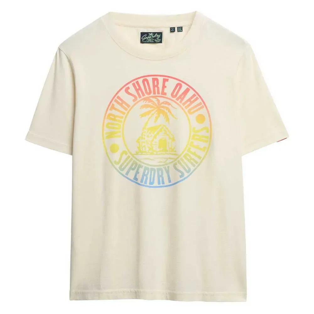 Футболка с коротким рукавом Lo-Fi Outdoor Relaxed Superdry, бежевый — фото 3