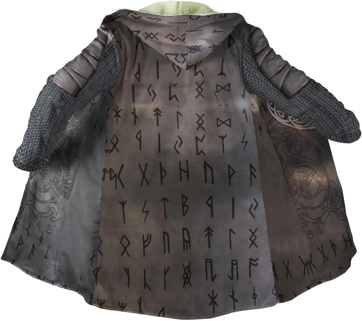 Мужское зимнее пальто-парка с принтом, Valhalla, Rune