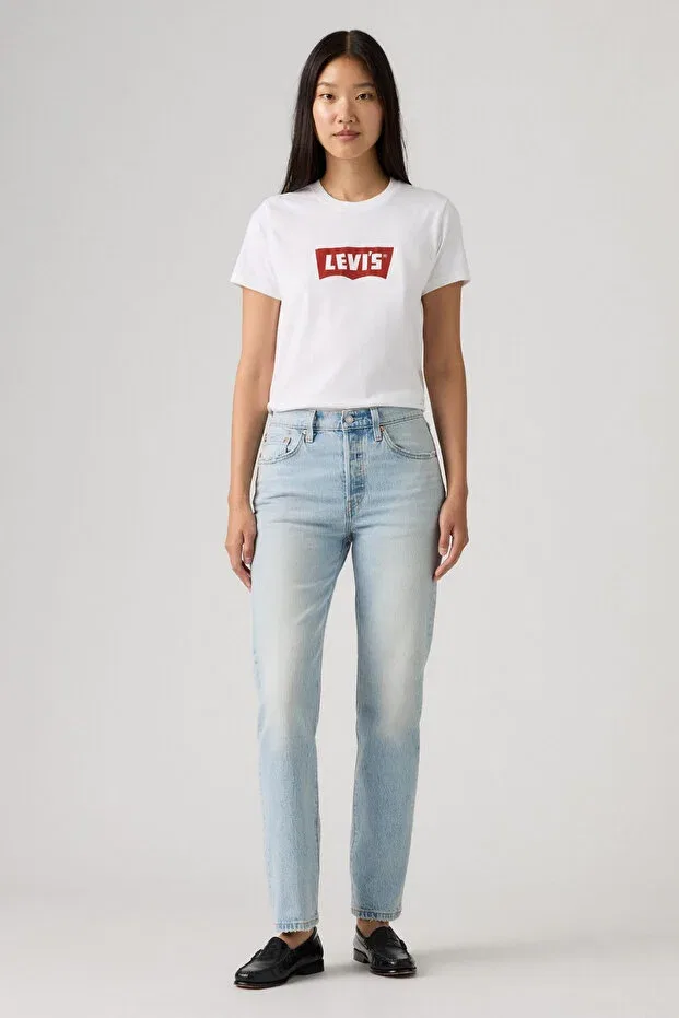 Женские джинсы прямого кроя 501 Original Local Tr Fine Marks Light Indigo Levi's, Light Blue