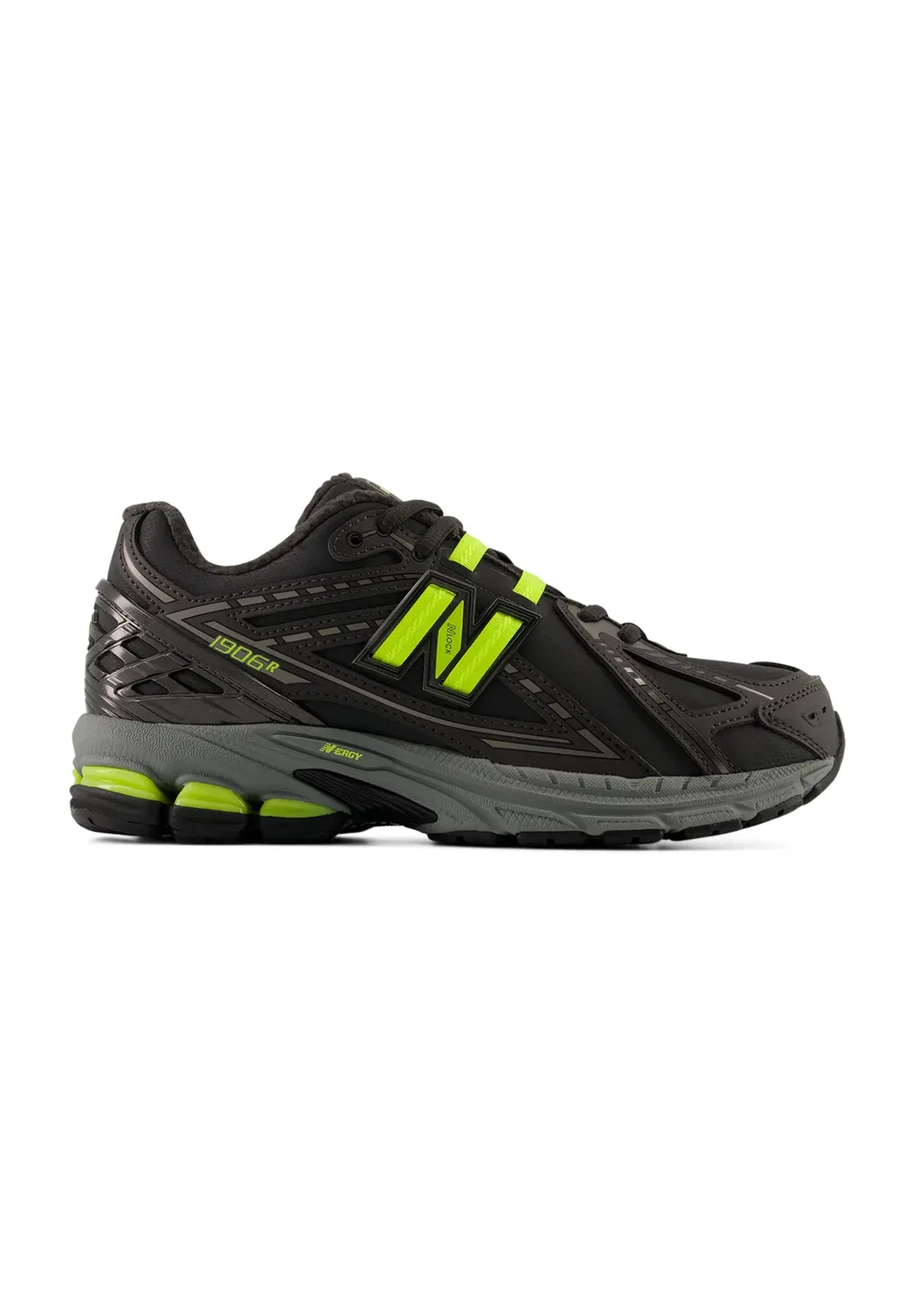 1906 унисекс - кроссовки New Balance, Black Cement/Alkaline Green — фото 4