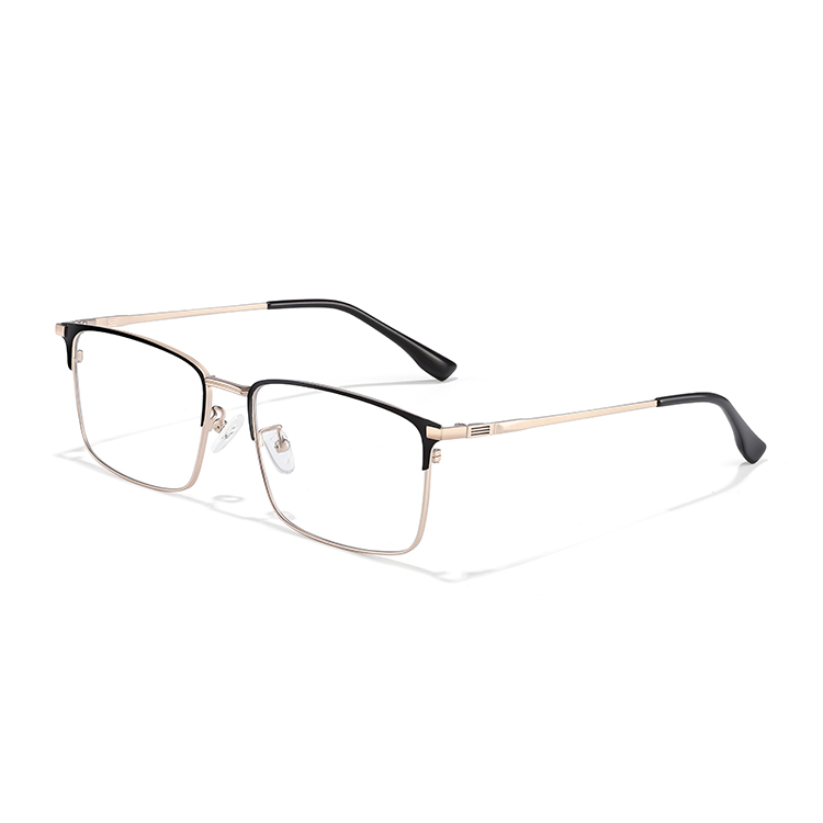 

BERTHA Металлическая оправа для очков унисекс, Black Gold Frame