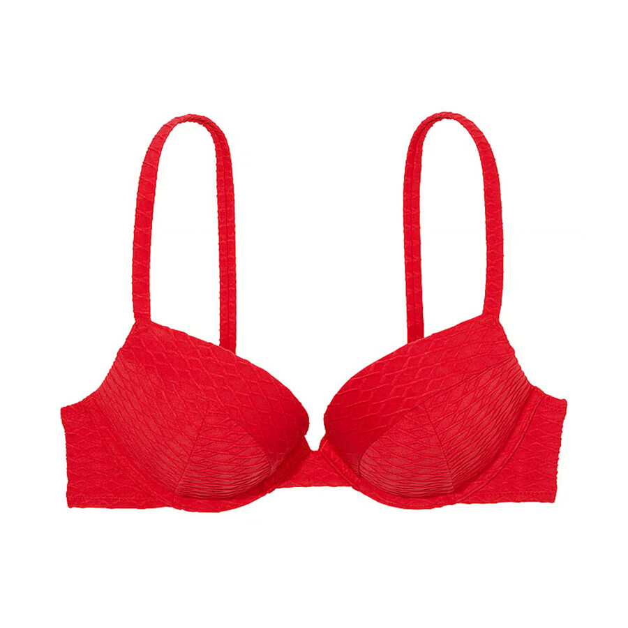 

Топ бикини Victoria's Secret Swim Mix & Match Sexy Tee Push-Up Fishnet, красный