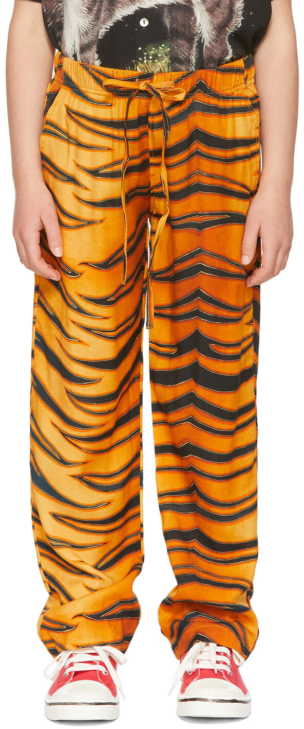 

SSENSE Эксклюзивные детские черные и оранжевые брюки Harimau Endless Joy, Черный, SSENSE Эксклюзивные детские черные и оранжевые брюки Harimau Endless Joy