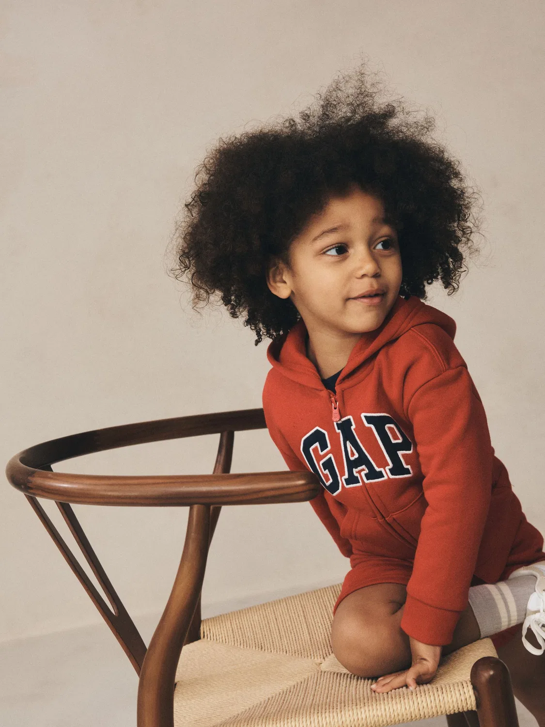 Толстовка на молнии Gap Red, красный — фото 3