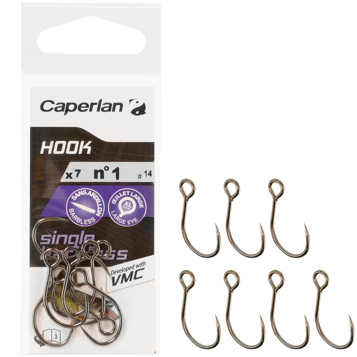 

Одинарный крючок без бородки CAPERLAN