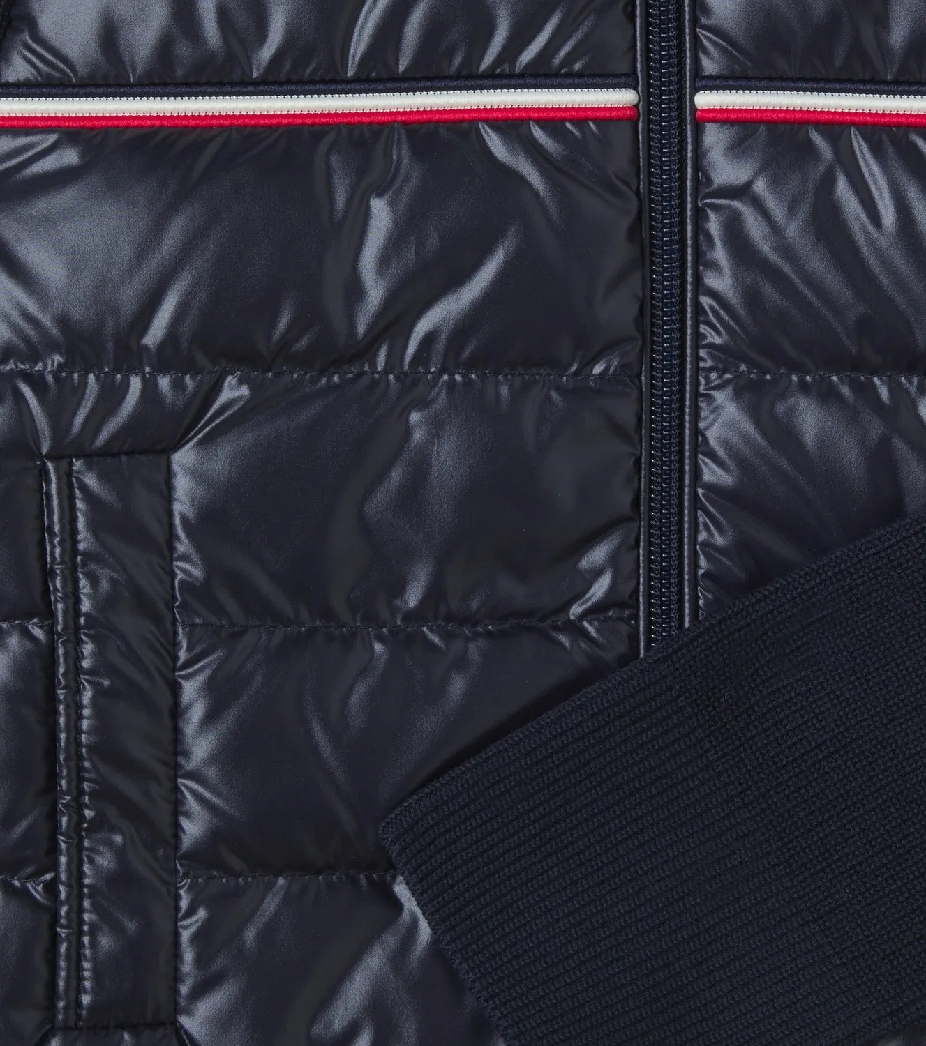 Легкая куртка с пуховыми вставками Moncler Enfant, синий — фото 2