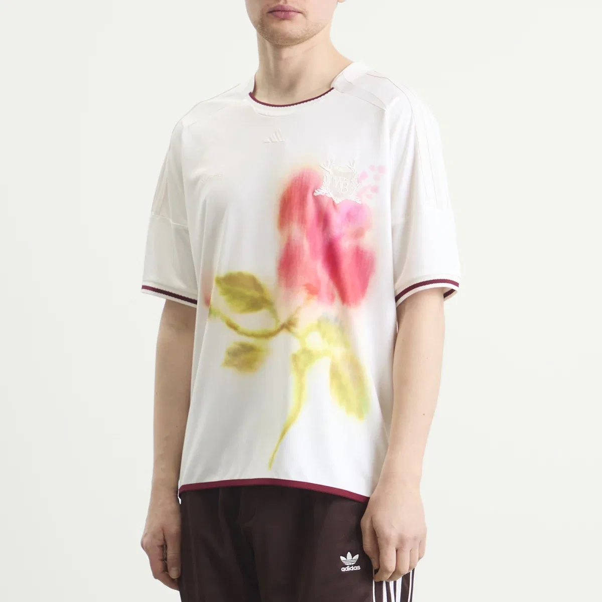 Футболка с принтом X Wales Bonner Football Jersey Adidas, Chalk White — фото 2