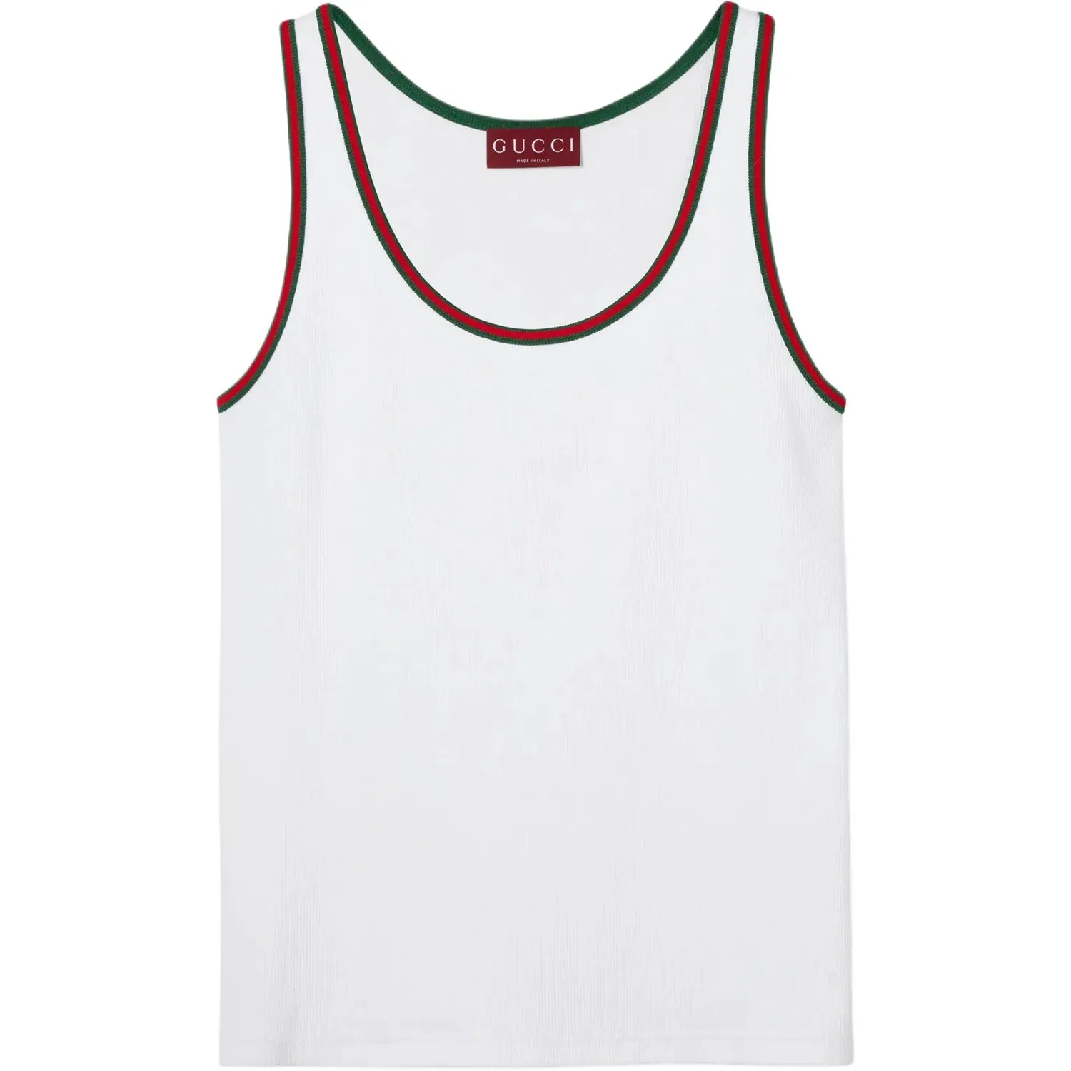 Топ-безрукавка GUCCI хлопковый, с лентой Web, White
