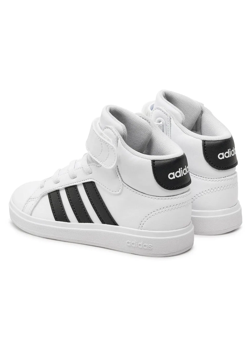 Детские кроссовки с закрытой пяткой Adidas Grand Court Mid K, Weiß — фото 4