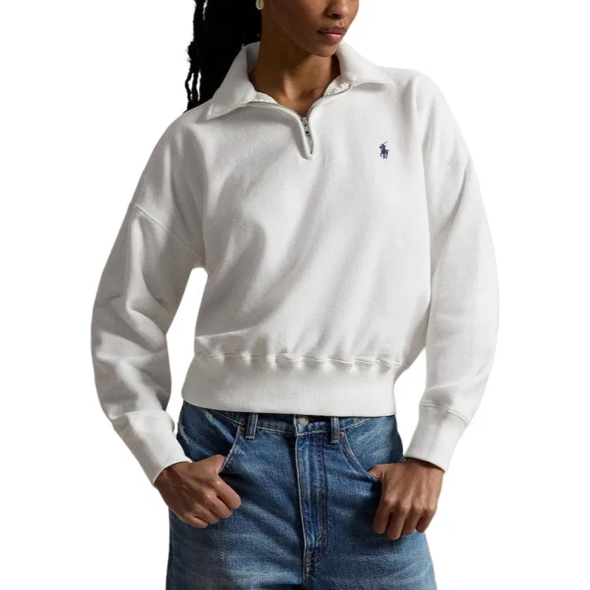 Женская толстовка свободного кроя белый Polo Ralph Lauren, White — фото 4