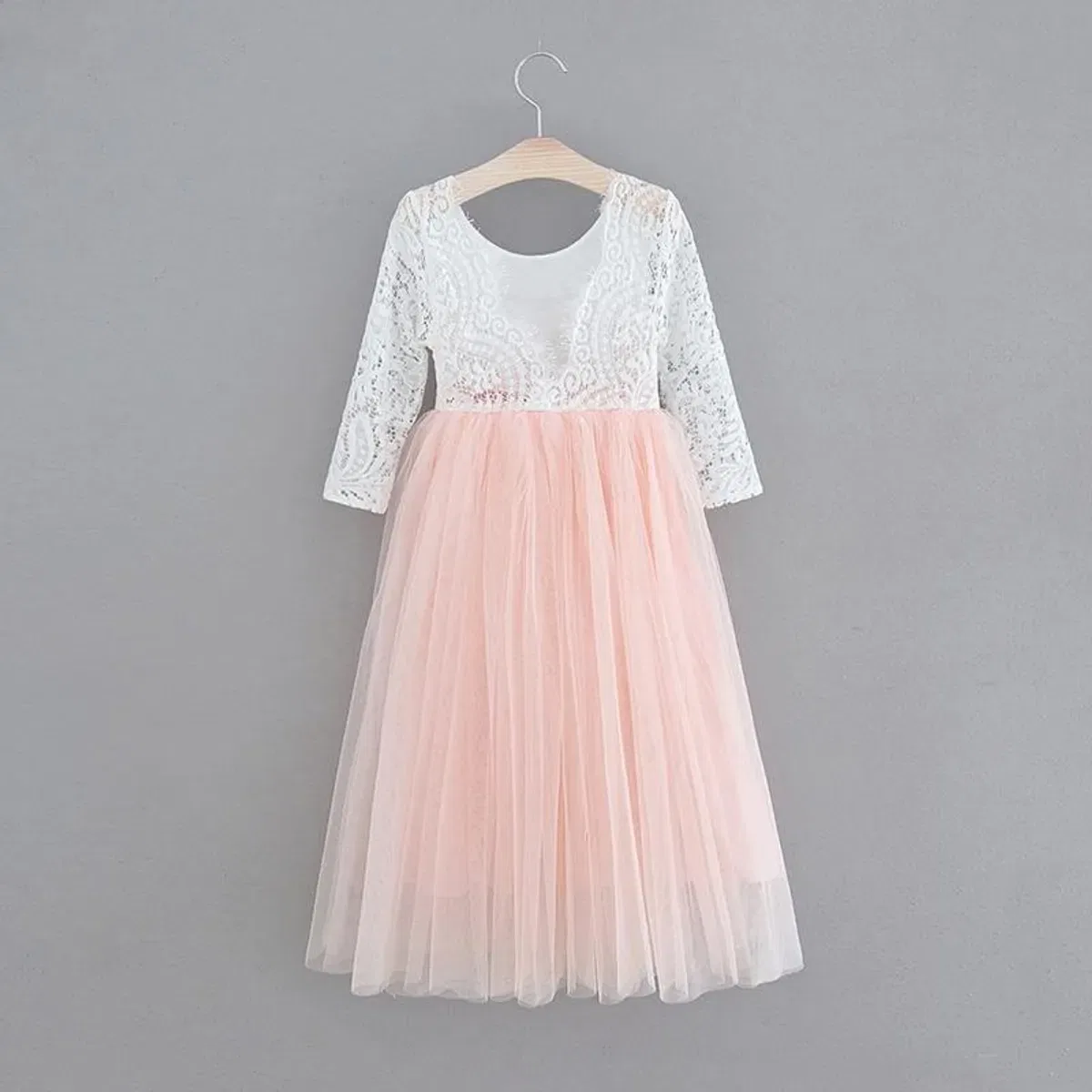 Платье с длинным рукавом Bohemian Classic Uk Flower Girl Boutique, Peach — фото 3