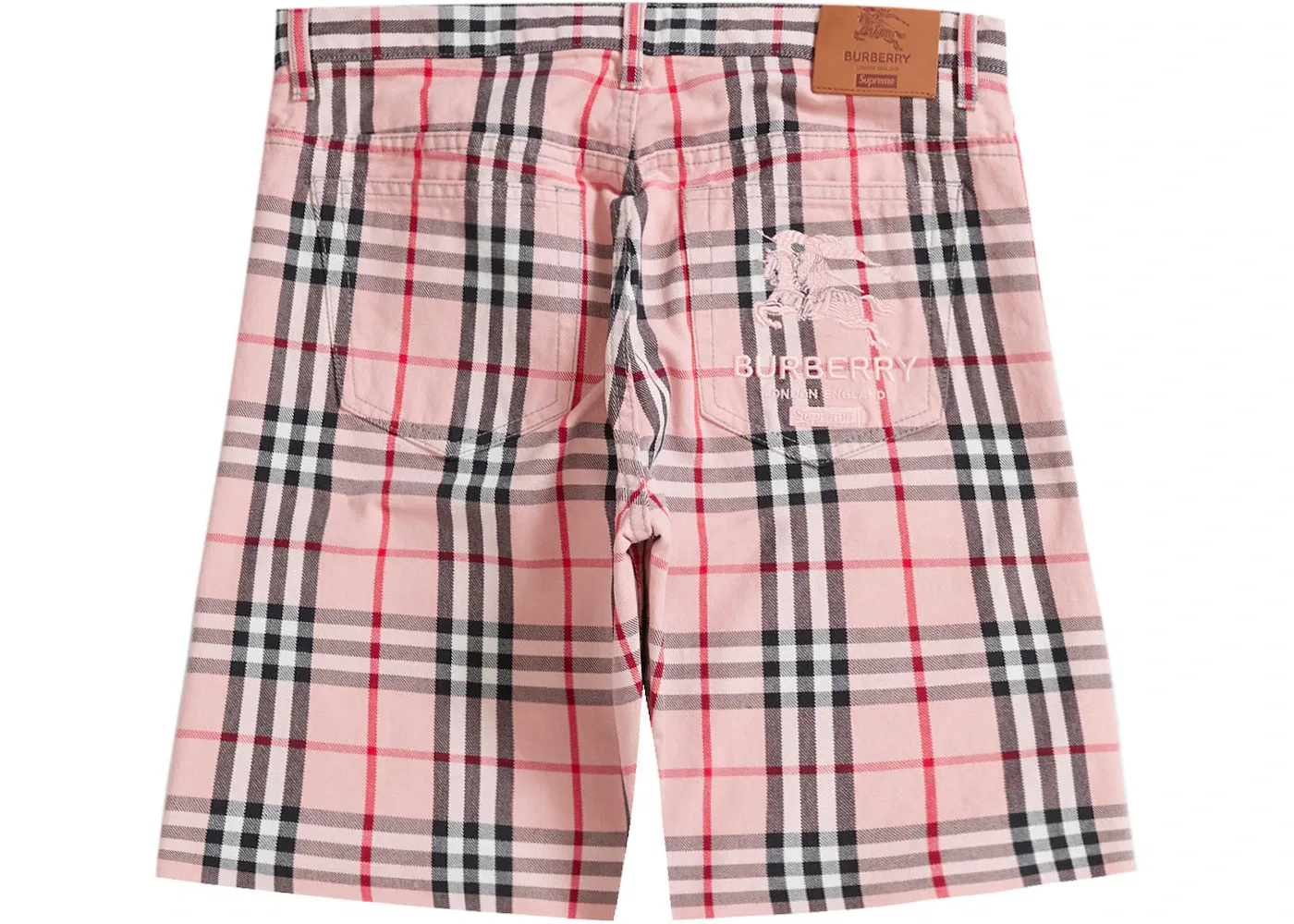 Мужские шорты Supreme Burberry Denim Short Pink — фото 2