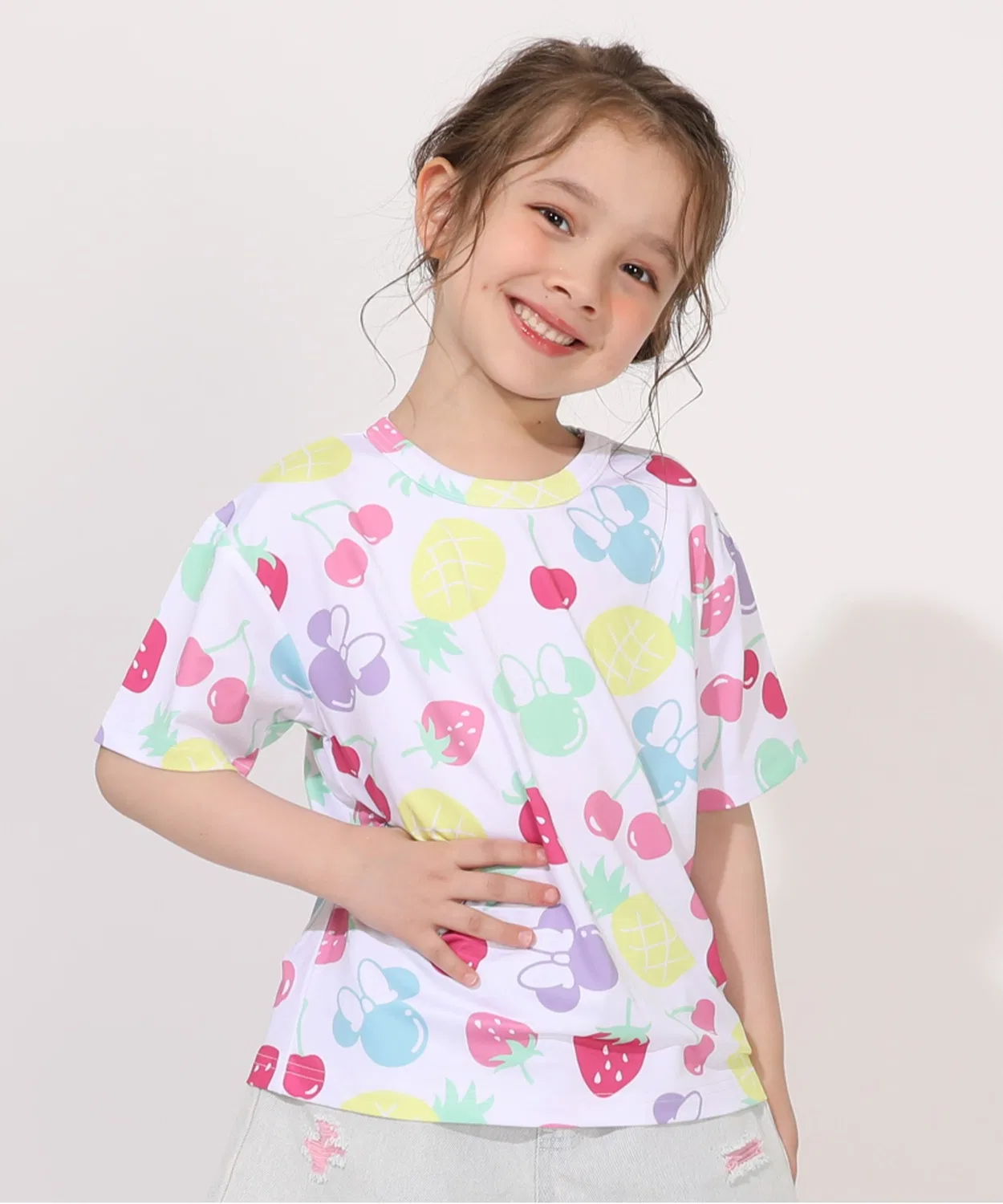 Детская футболка с принтом Disney Fruit BABYDOLL, Black