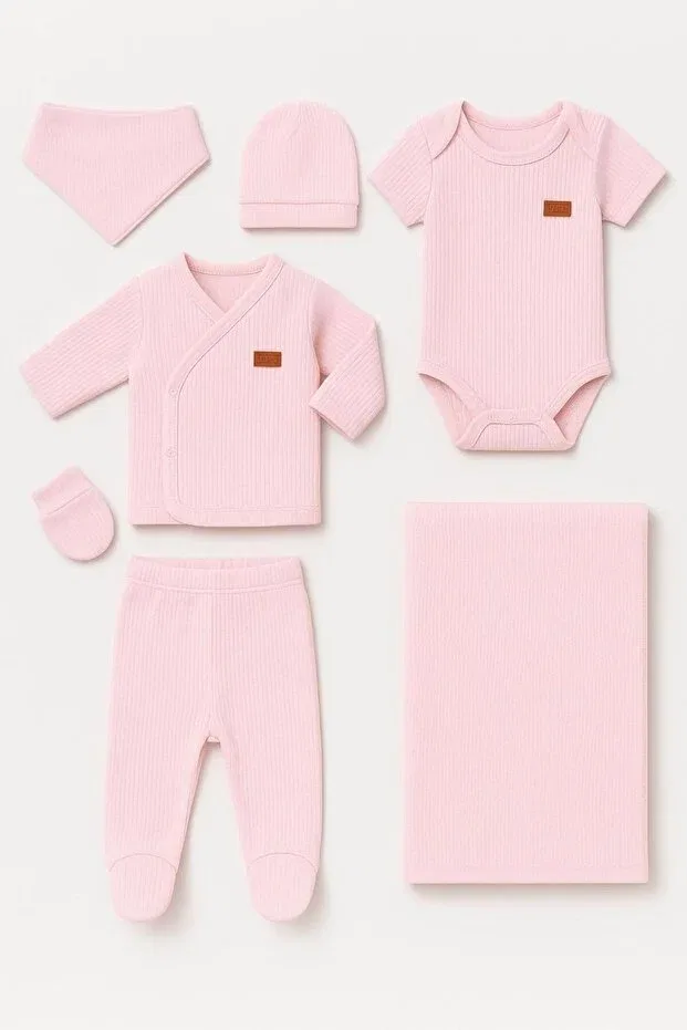 Детский комплект одежды для новорожденных из органического хлопка Bys Baby Fashion, Pink — фото 2