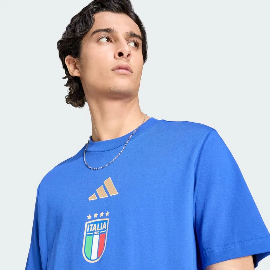 Футболка с принтом Italy Graphic adidas, Синий — фото 4
