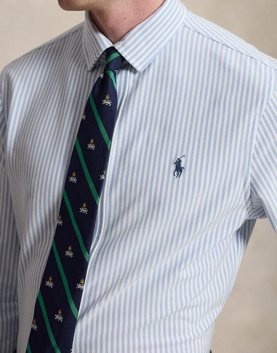Рубашка Polo Ralph Lauren прямого кроя, деловая, белая — фото 3