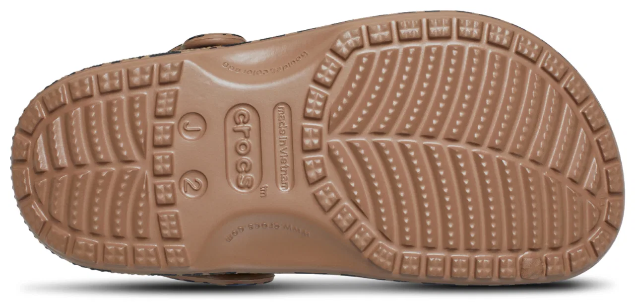 Детские сабо Leopard Classic Clogs Crocs, цвет Sepia Leopard — фото 4