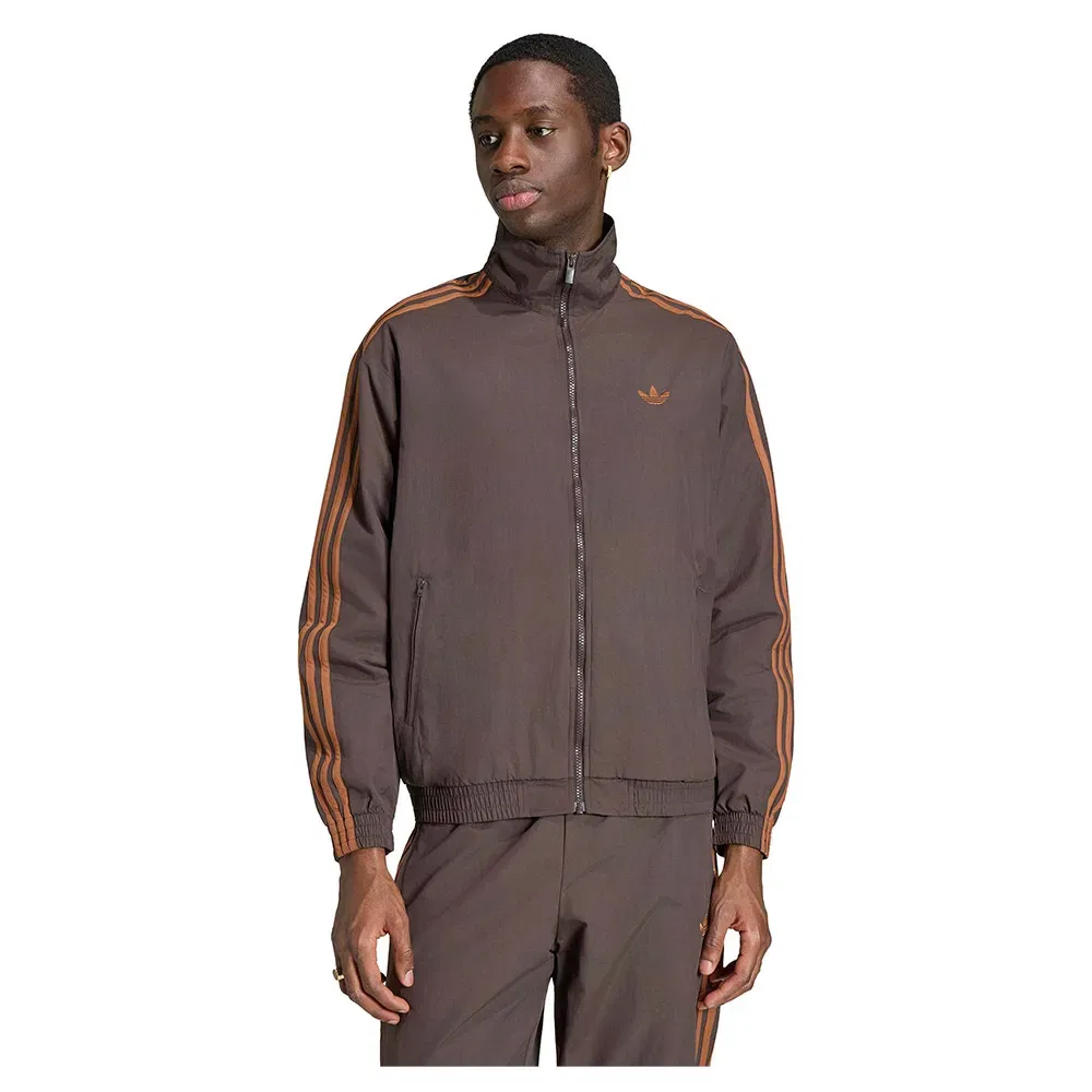 Толстовка на молнии Firebird Woven Adidas Originals, коричневый
