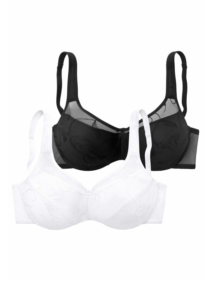 

Бюстгальтер-минимайзер PETITE FLEUR Minimizer BH, цвет schwarz+weiß