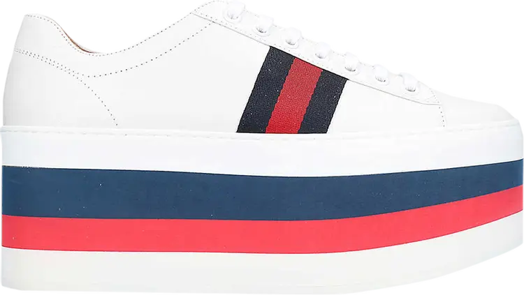 

Кроссовки Gucci Wmns Peggy Leather Platform White, белый
