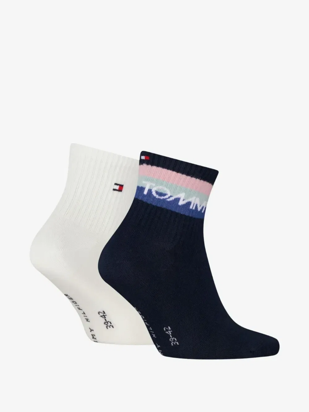 Носки в полоску с логотипом Tommy Hilfiger, белый — фото 2