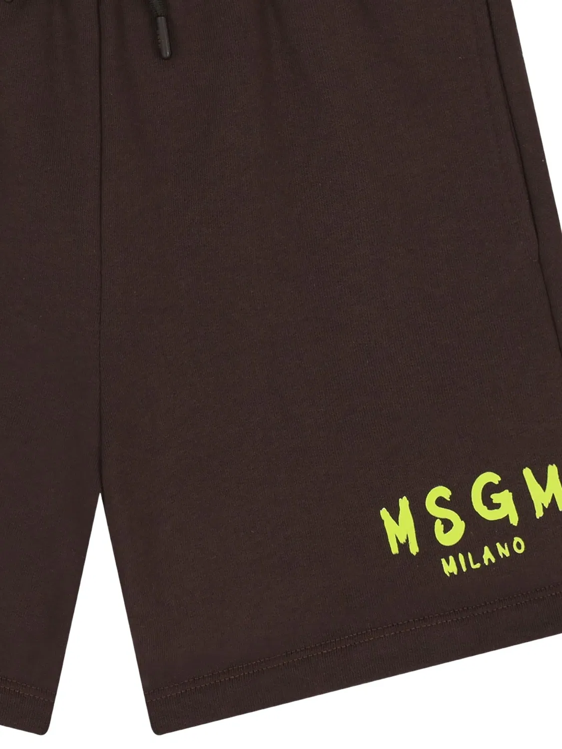 Шорты с карманами на шнурке MSGM, темно-коричневый — фото 2