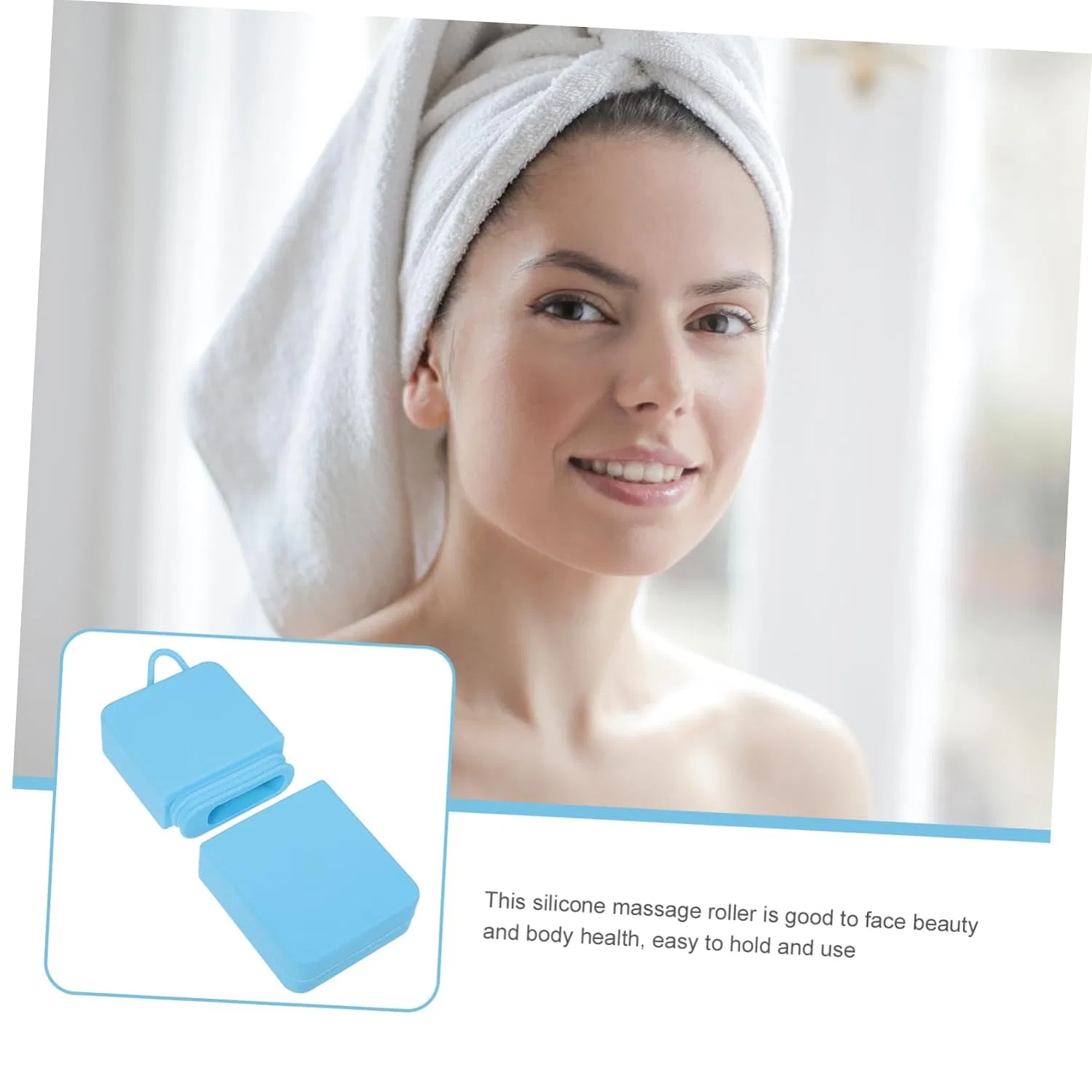 Силиконовый ролик для лица Ice Face Roller, Anneome, 10x5x2 см, Синий — фото 4