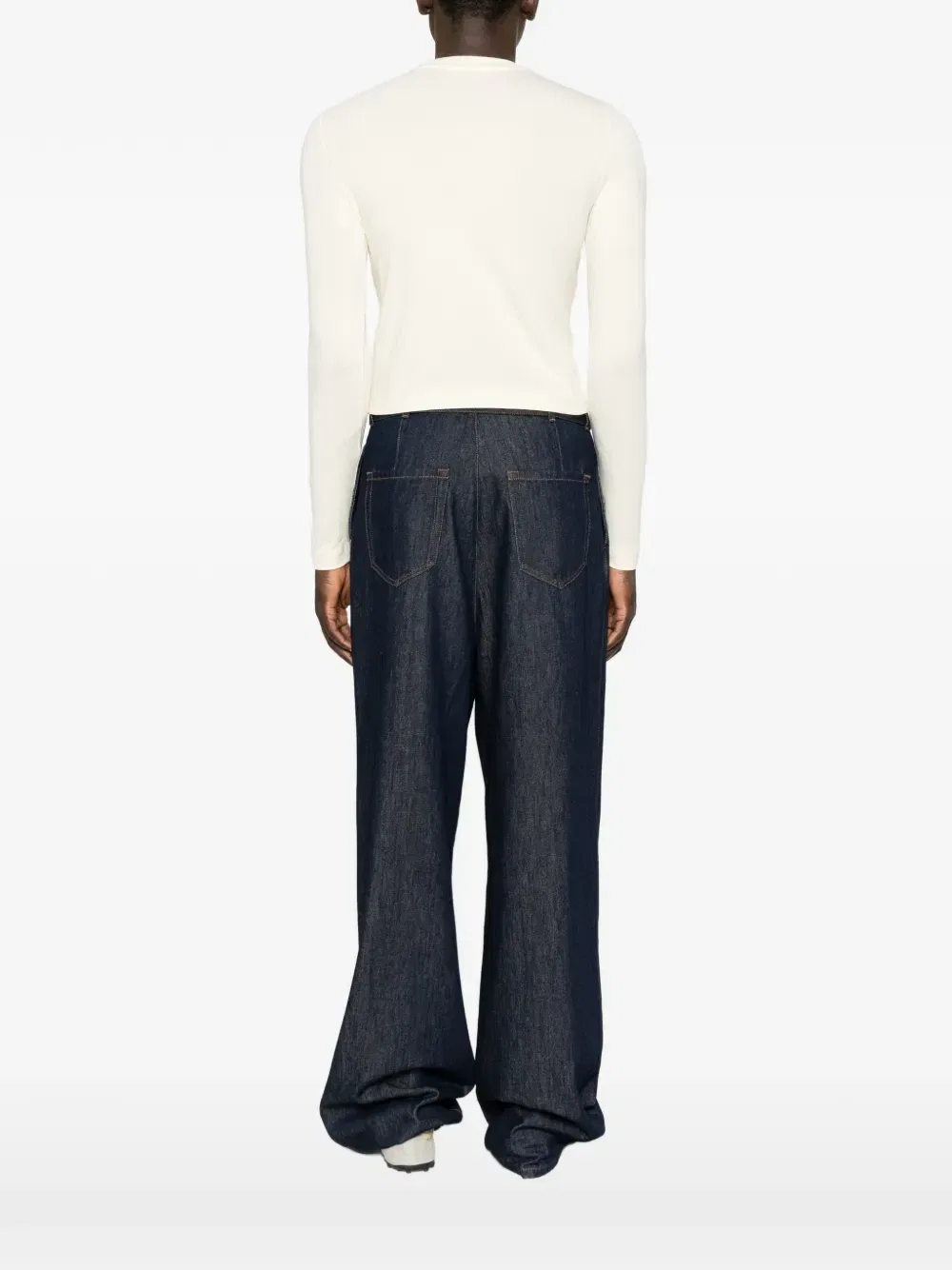 Футболка с длинными рукавами и нашивкой-логотипом Jacquemus, бежевый — фото 4