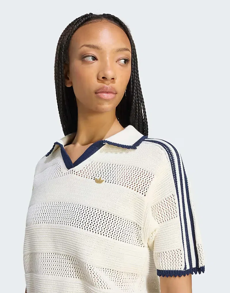Поло Adidas Originals Resort, белый — фото 3