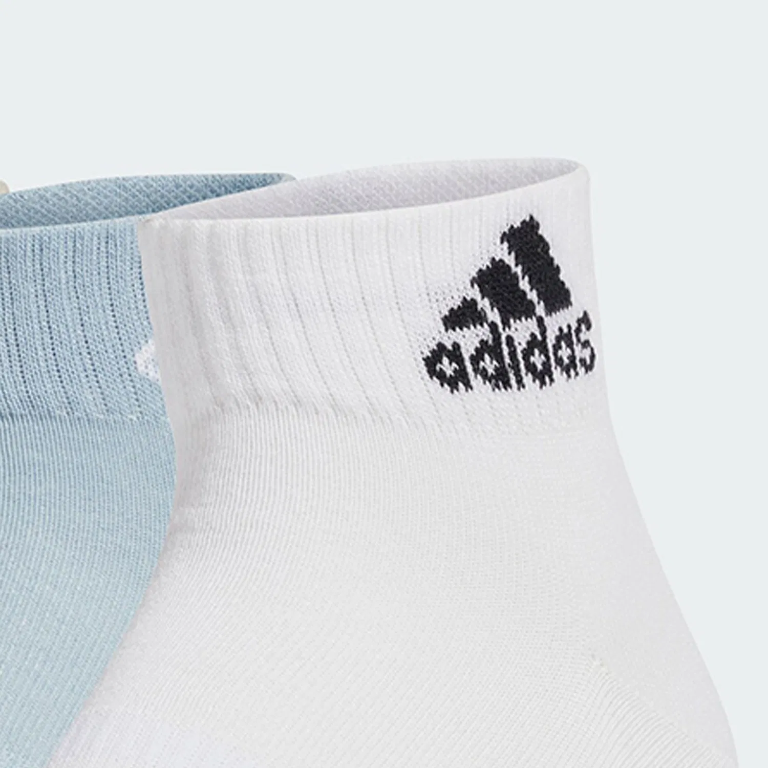 Детские носки с лодыжкой, 3 пары, Adidas, White Blue Light Gray — фото 3