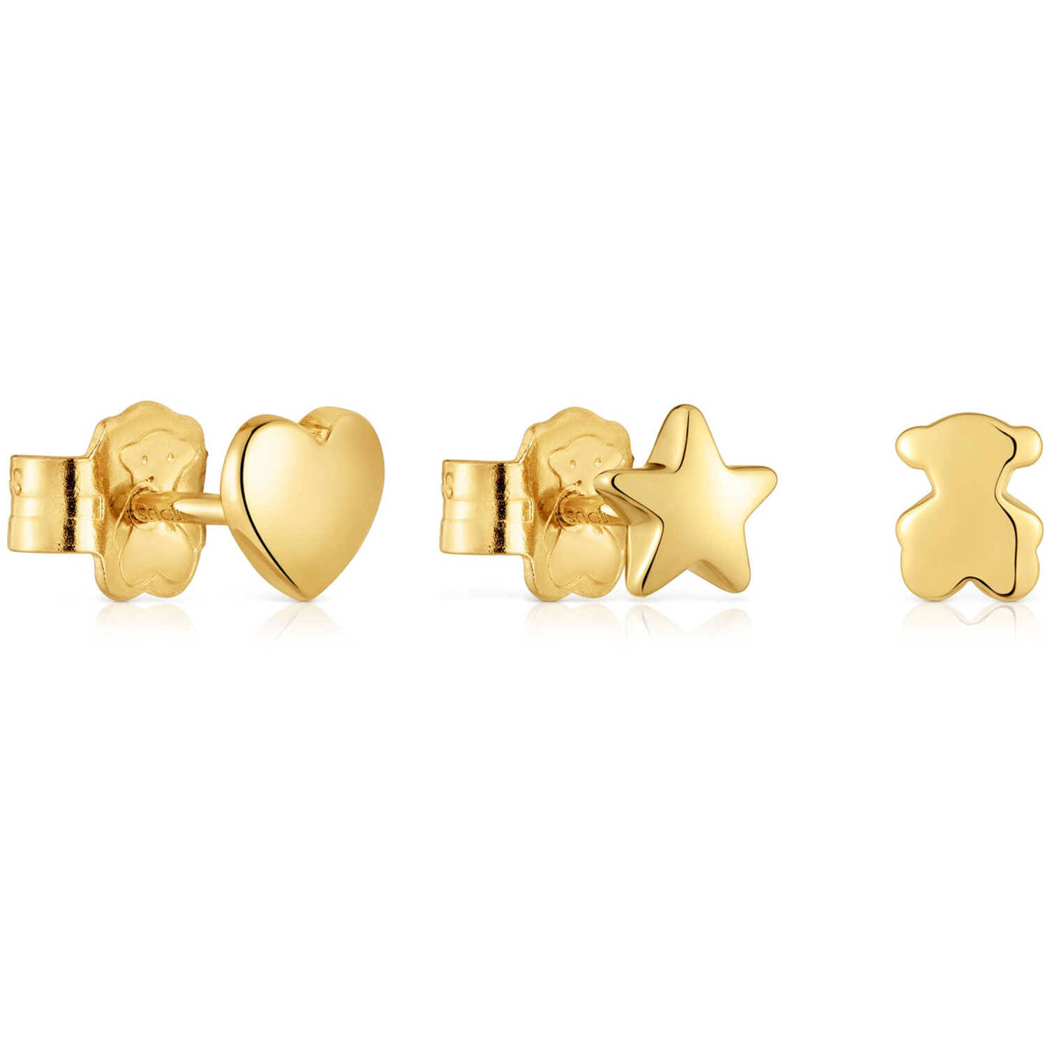 

Серьги Tous Over Silver With Motifs Bold Motif, 3 предмета, золото
