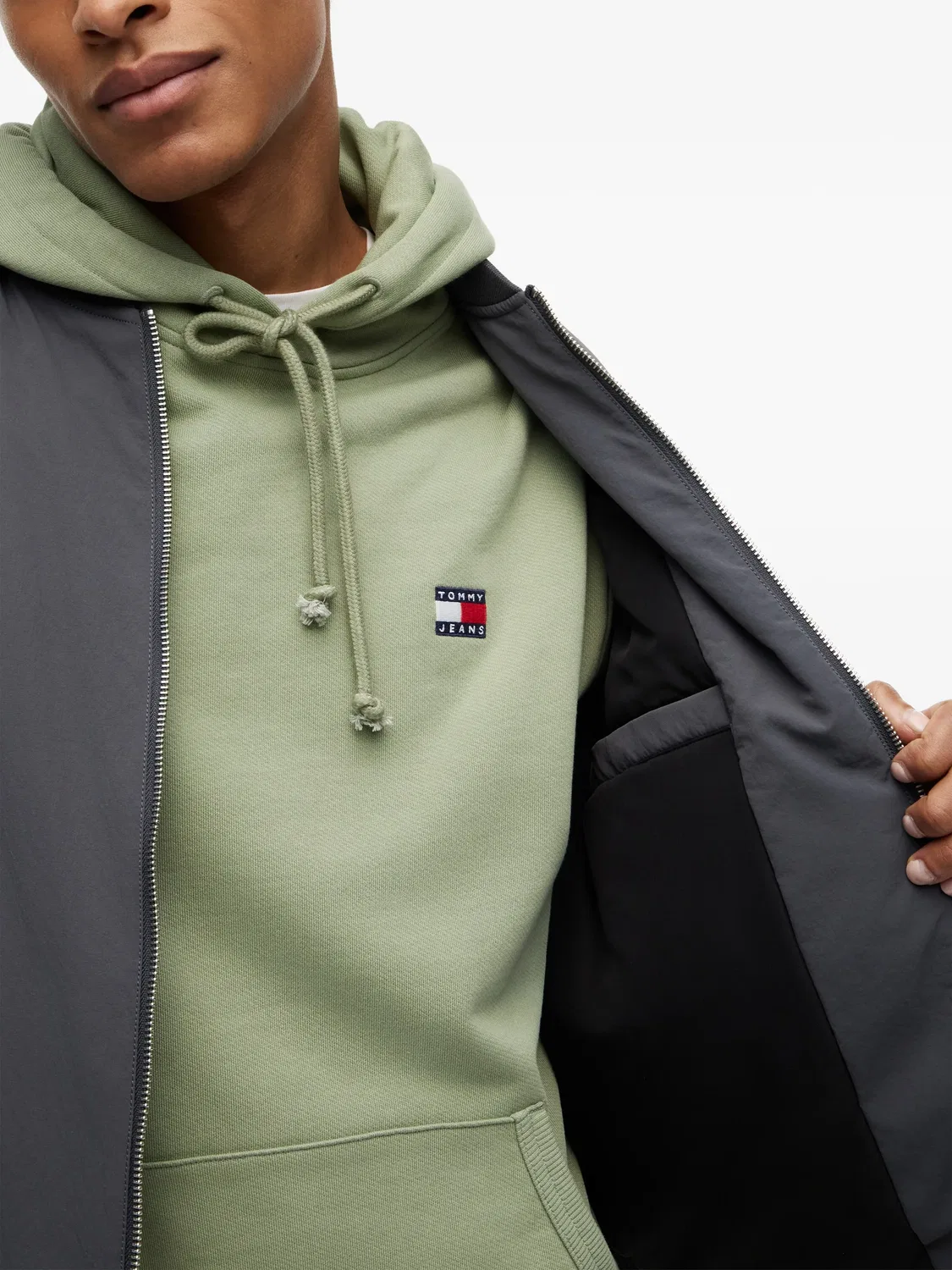 Tommy Hilfiger Куртка‑бомбер на молнии, серый — фото 4