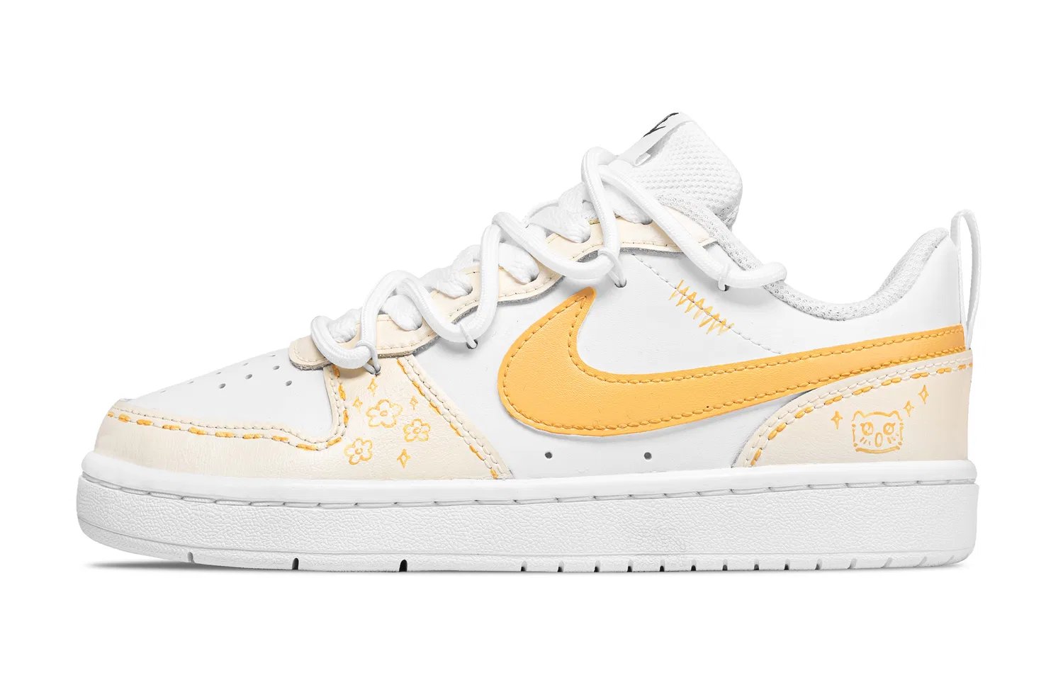Детские кроссовки для скейтбординга с кожаным верхом Nike Court Borough, Caramel Butter