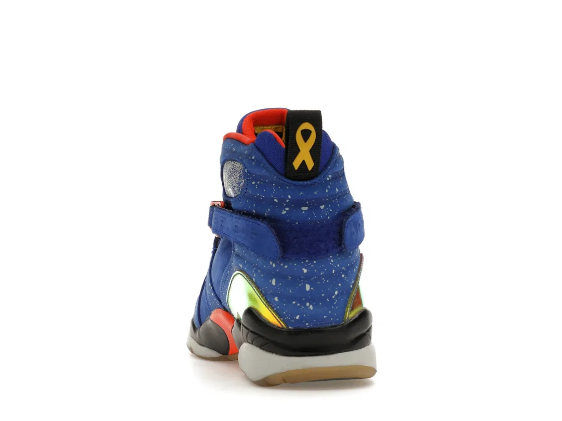 Детские кроссовки Lifestyle Jordan 8 Retro Jordan, Hyper Blue/Electro Orange-Black — фото 4