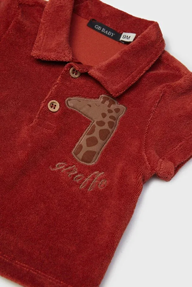 Детская футболка для мальчиков с принтом Layette, Oranj — фото 3